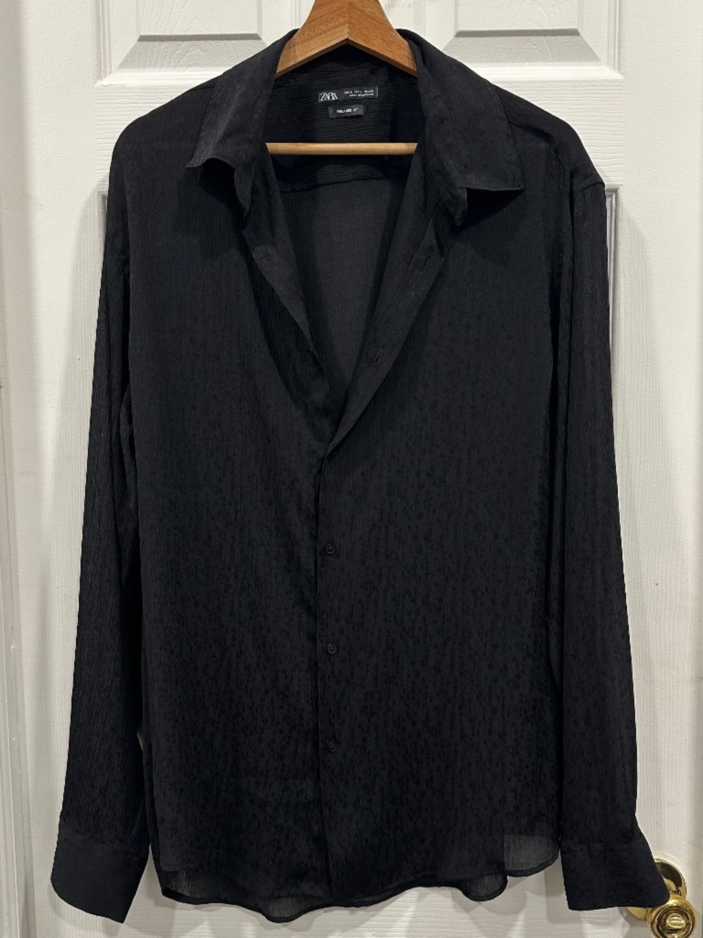 NWOT Zara Men’s Sheer Dress Shirt Size Large